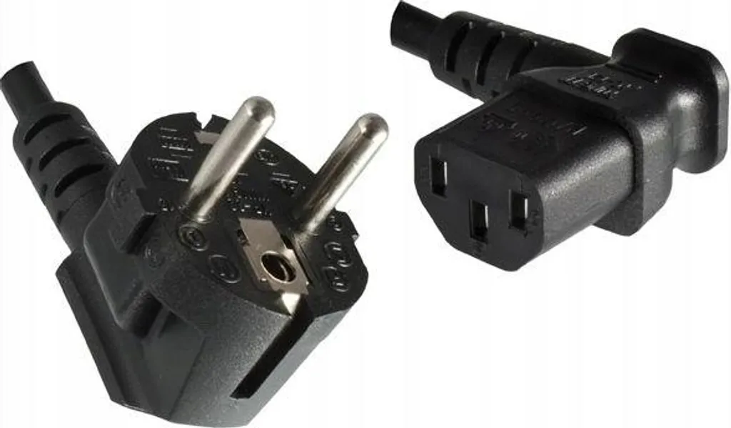 Câble d'alimentation Schuko coudé vers C13 coudé Microconnect 1,8m noir