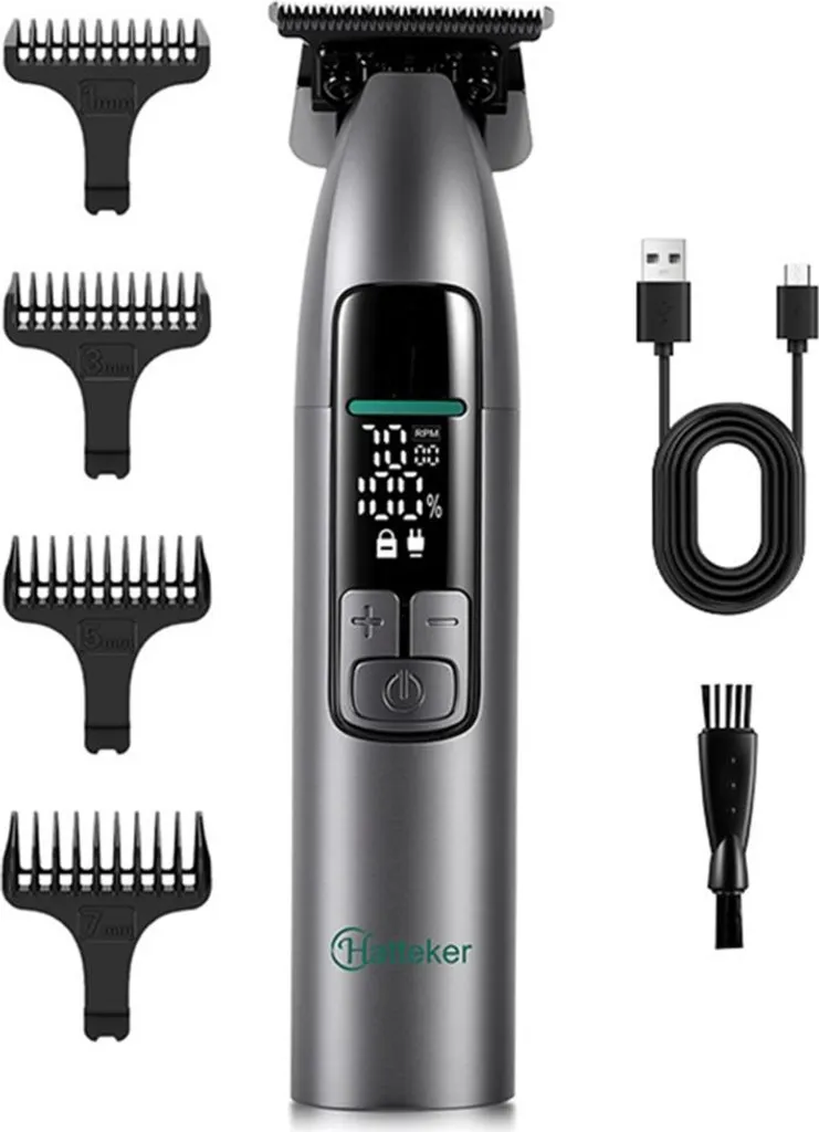 Tondeuse à Cheveux Rechargeable LED à Vitesse Réglable Haute Précision