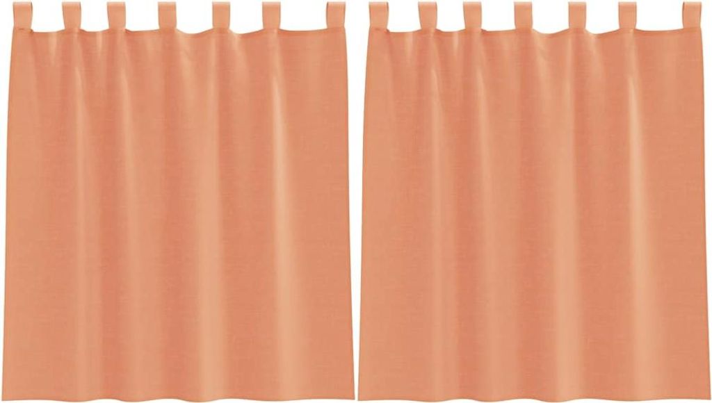 Voile Vorhänge mit Stangentaschen 2 Stk. Terrakotta
