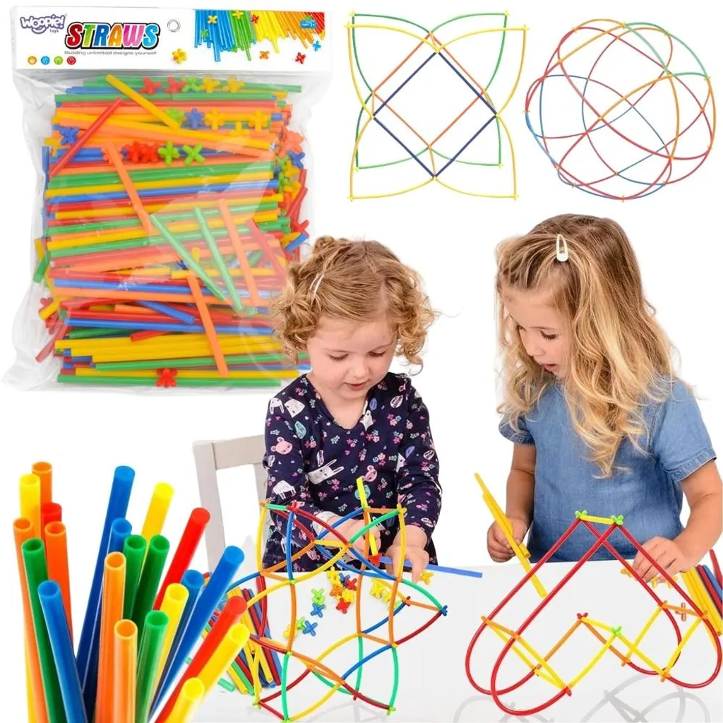Blocs de construction Woopie Pailles colorées de 500 pièces créatives