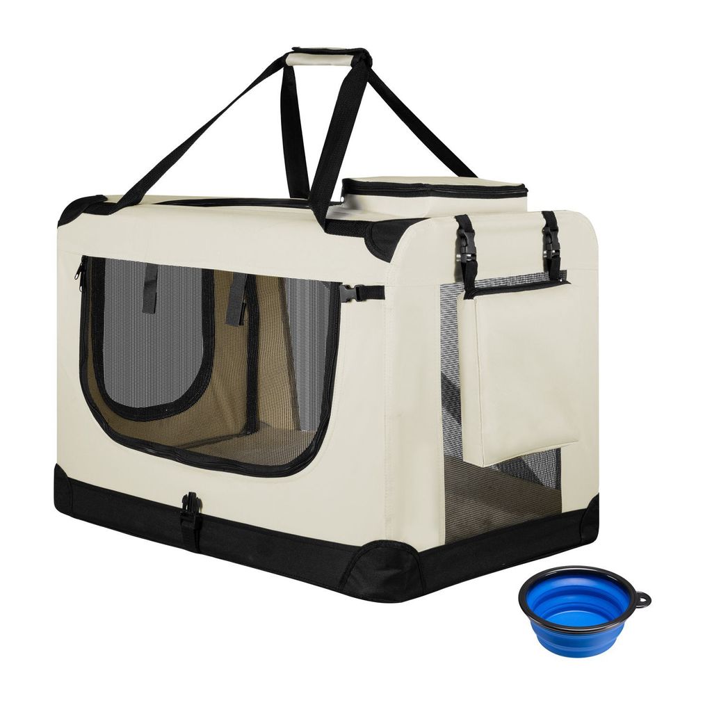 Juskys Hundetransportbox Lassie XL (beige)