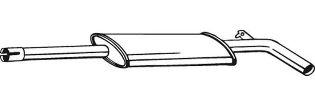 Pot d'échappement central BOSAL 278-411 pour Scenic Megane - 8200276007L