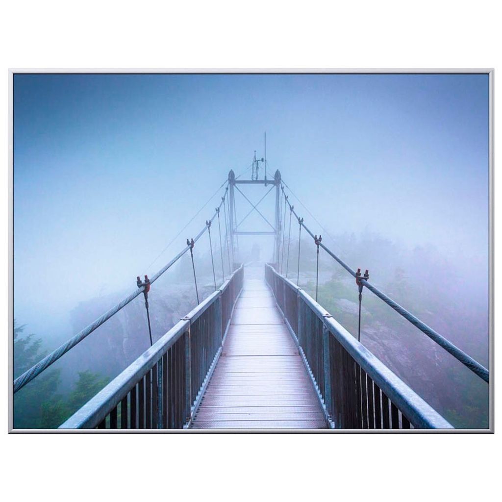 PAPERFLOW Wandbild Brücke, Aluminium, Kunstglas
