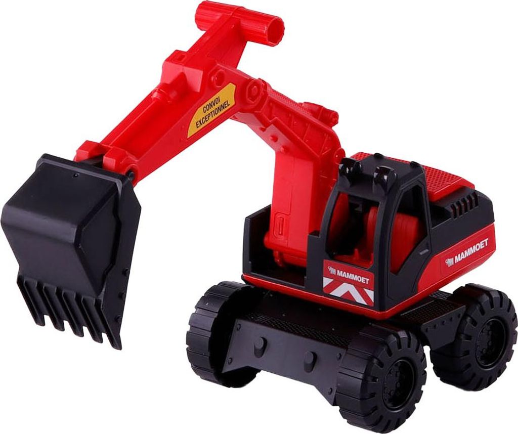 Mammoet Bagger Spielzeug 23cm robustes Kunststoff Baufahrzeug Kinder