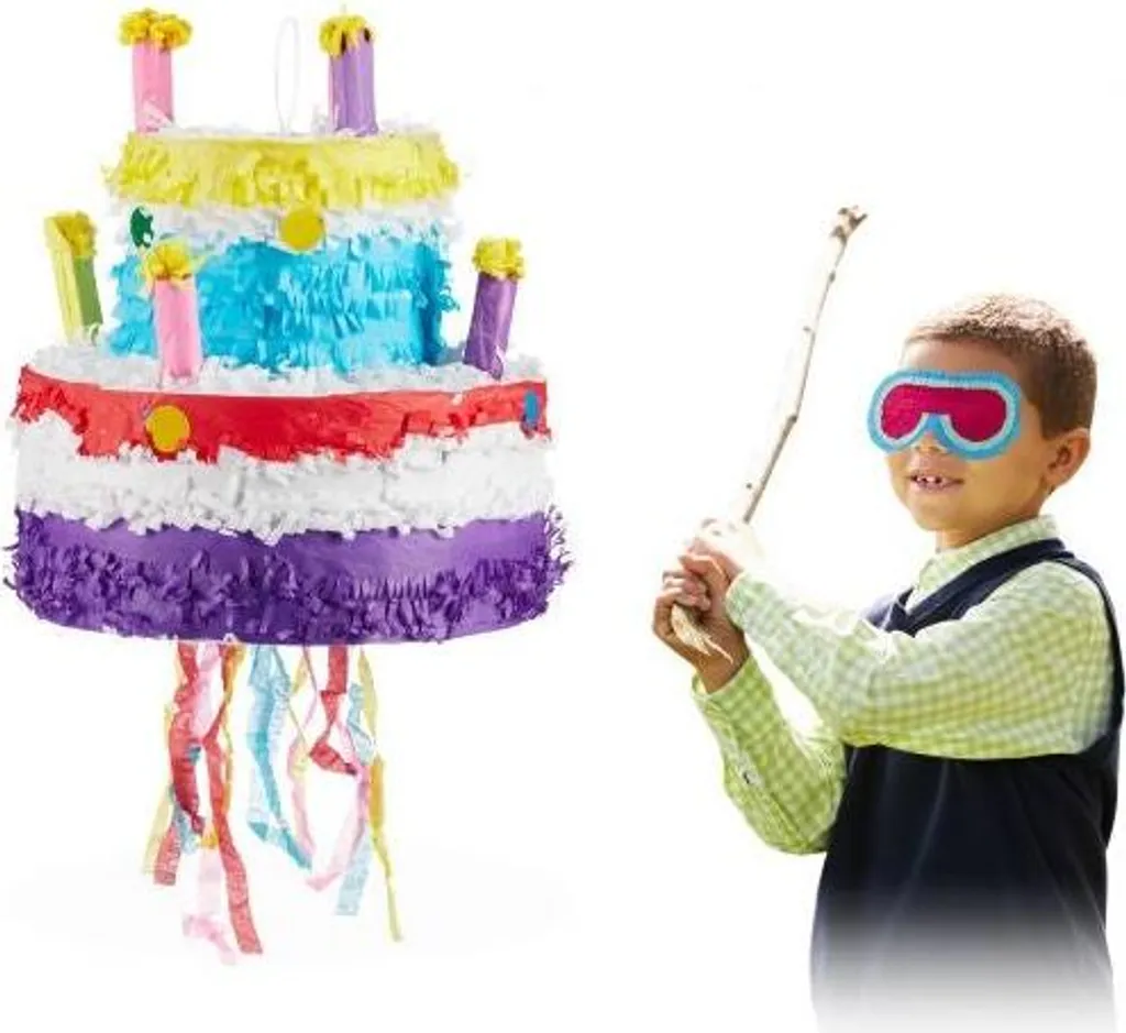 Gâteau d'anniversaire Pinata pour goûter d'enfants et fête thématique 10p