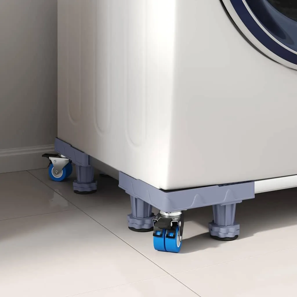 Support de lave-linge surélevé Gris 66x66 cm avec base stable renforcée - 5