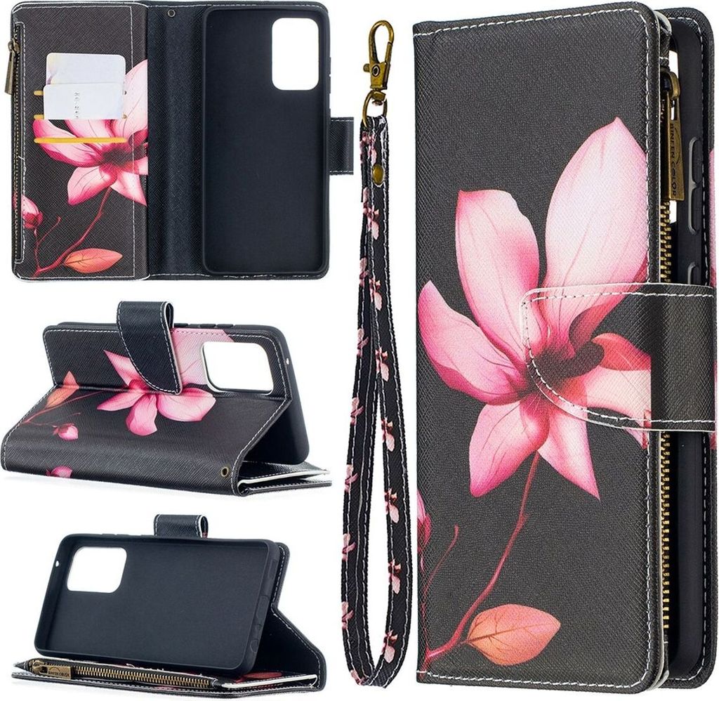 König Design Hülle kompatibel mit Samsung Galaxy A52 4G / 5G / A52s Kunstleder Handyhülle - Handy Case Schwarz
