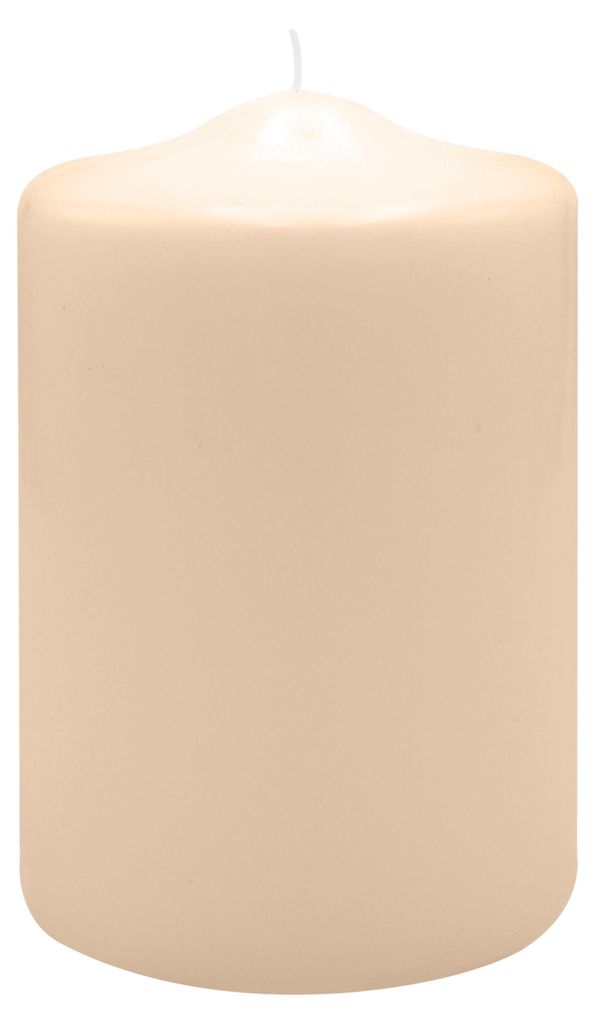 Spitzkopf Stumpen Kerzen Champagner 15 x Ø 10 cm, 6 Stück