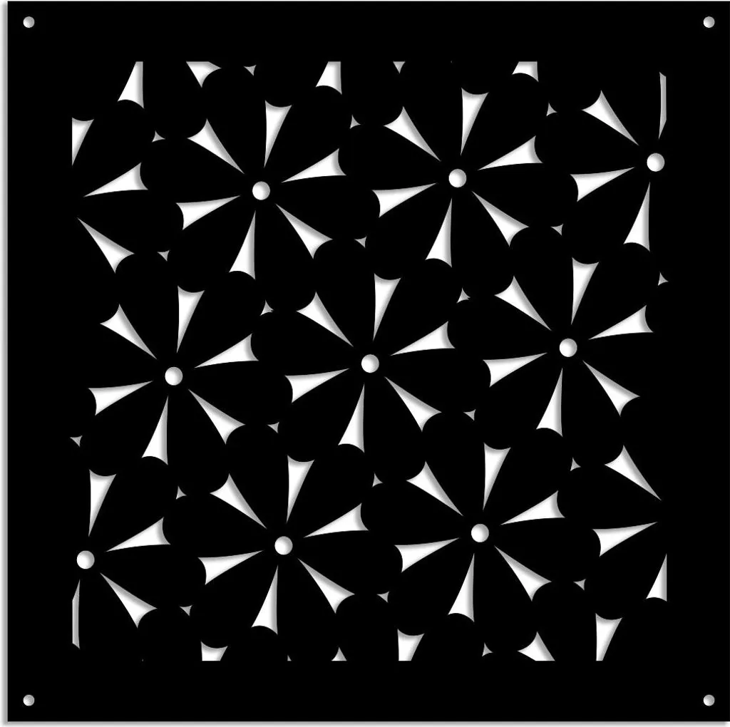 Pannello Parasole PVC 98x98 DAISY Nero | Separatore Ambiente Moderno