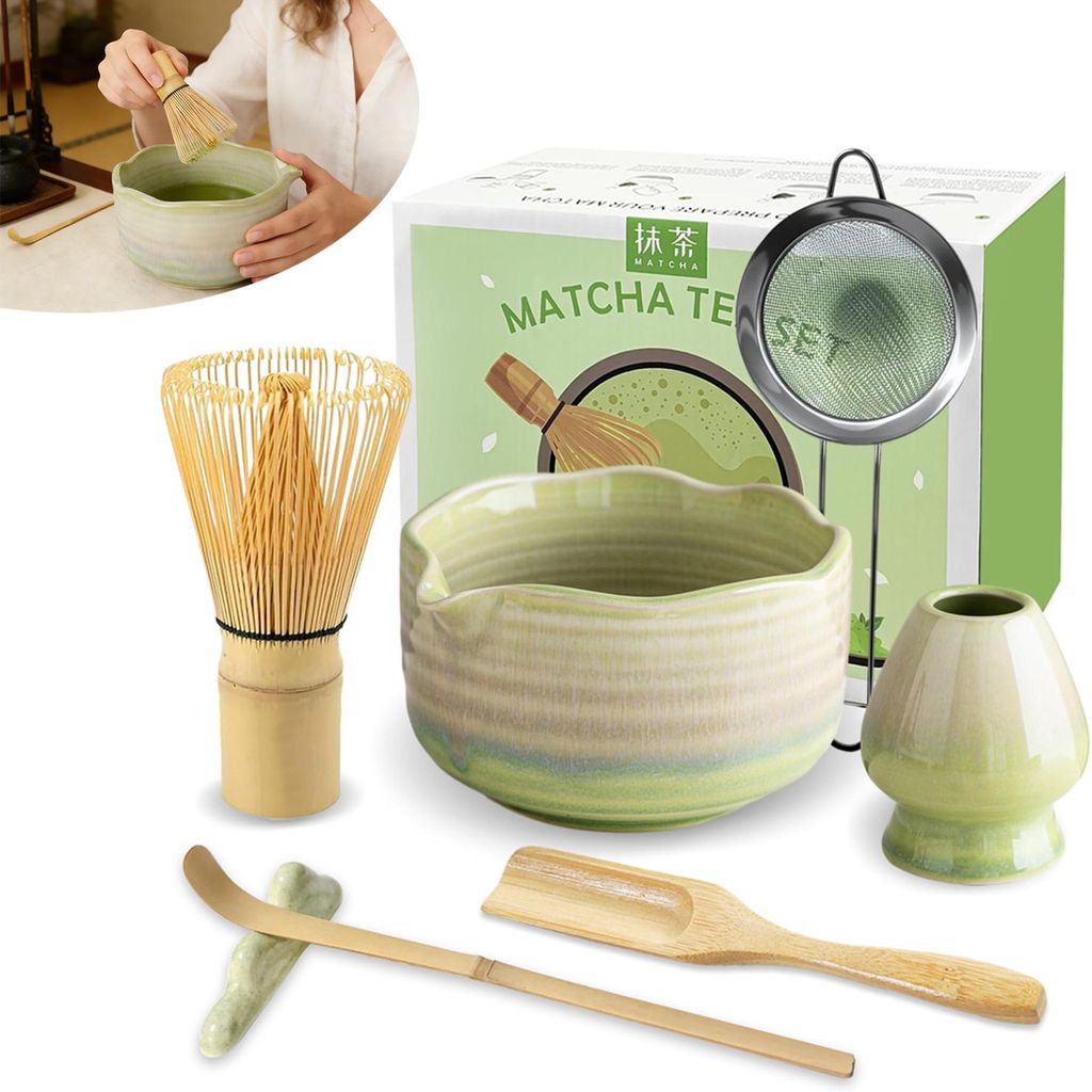 Matcha Set, Bambus Matcha Besen Set 7 Pcs, Keramik Matcha Produktbild 