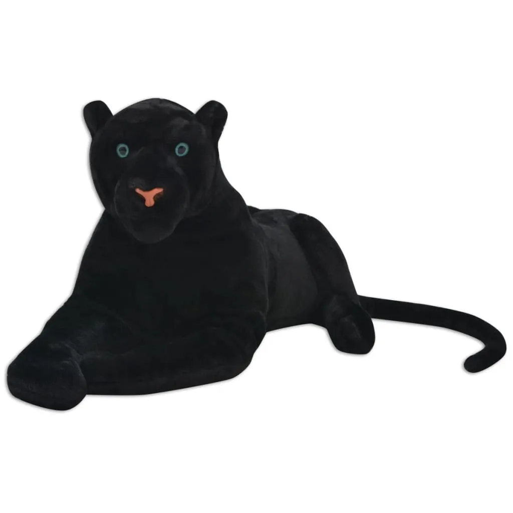 Peluche Géante Panthère Noire XXL : Grand Doudou Félin Décoratif 110cm