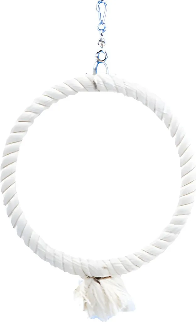 Nobby Cage Toy, anello di arrampicata in cotone, piccolo, 24 cm bianco
