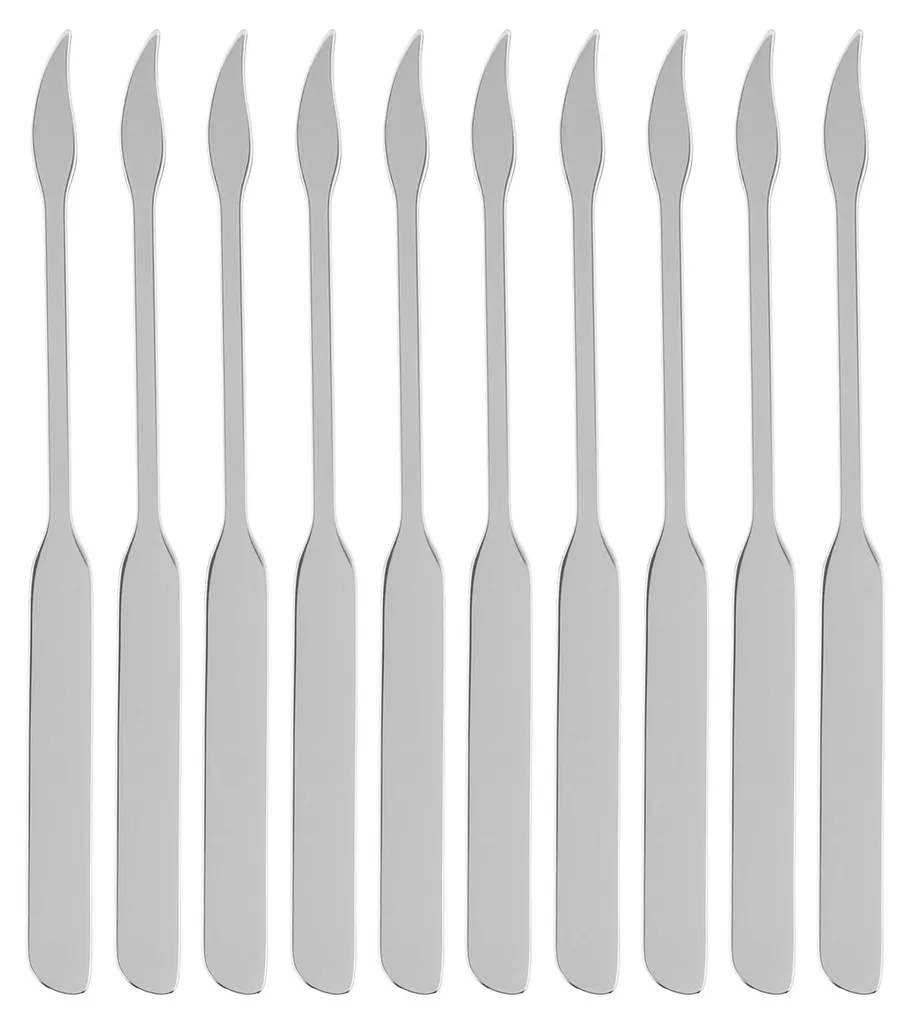 Spatule mélangeuse fond de teint en métal pour palette de maquillage