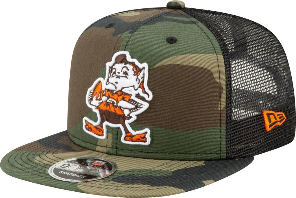 Throwback Cleveland Browns Mesh 9Fifty Snapback Cap wood