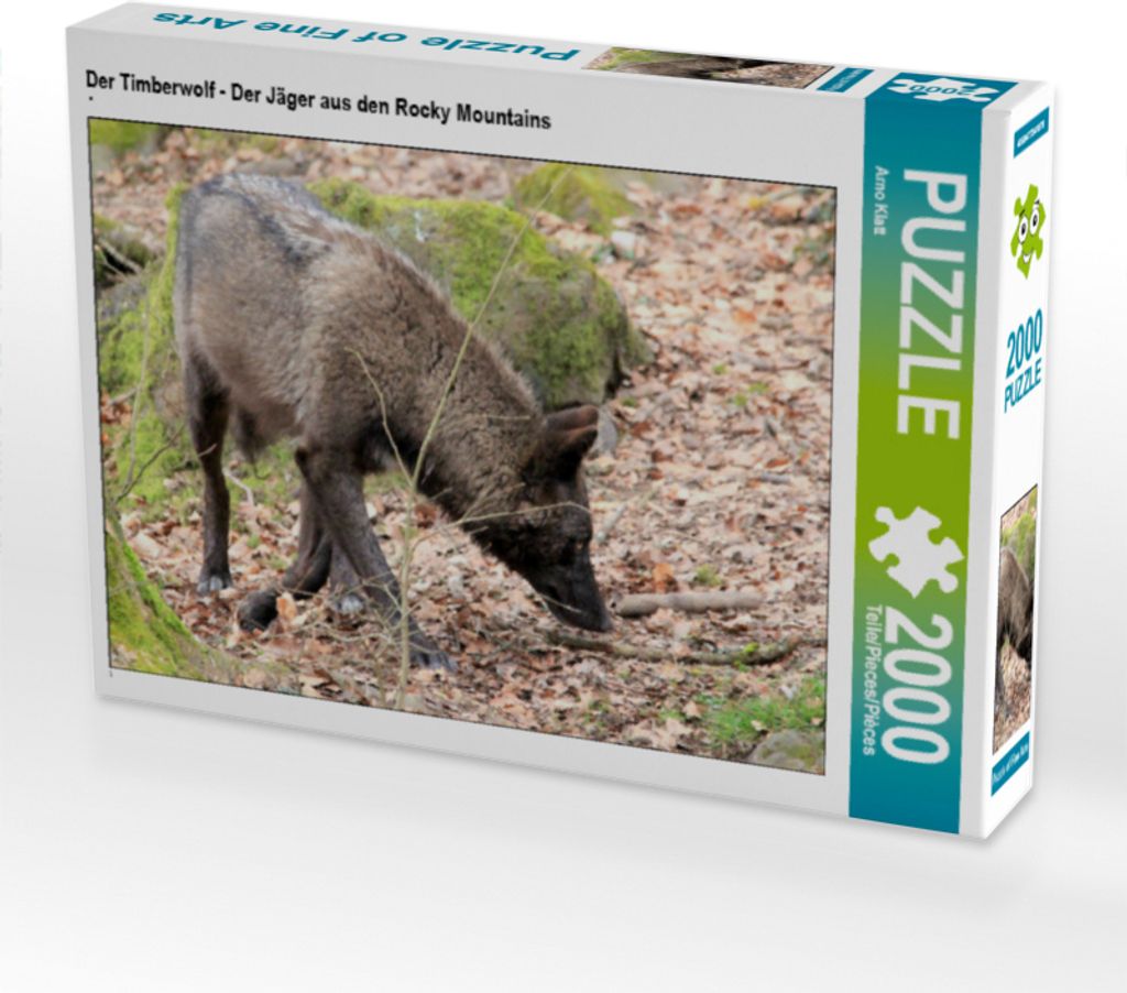 CALVENDO Puzzle Der Timberwolf - Der Jäger aus den Rocky Mountains | 2000 Teile Lege-Größe 90x67cm Foto-Puzzle für glückliche Stunden
