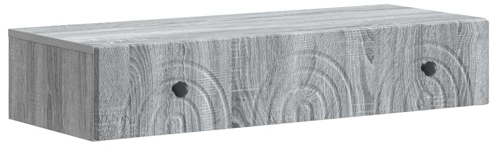 vidaXL Wandmontierter Beistelltisch Graues Sonoma 87,5 x 34,5 x 17 cm