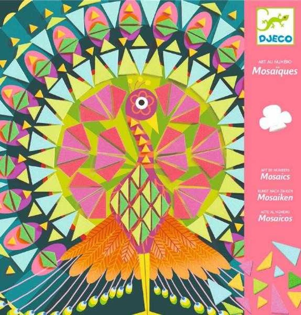 DJECO Mosaikbilder Pfau und Eule Produktbild 