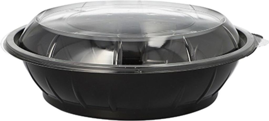 25 Salatschalen, PET 1000 ml Ø 21,8 cm · 6 cm schwarz "Snap Produktbild 