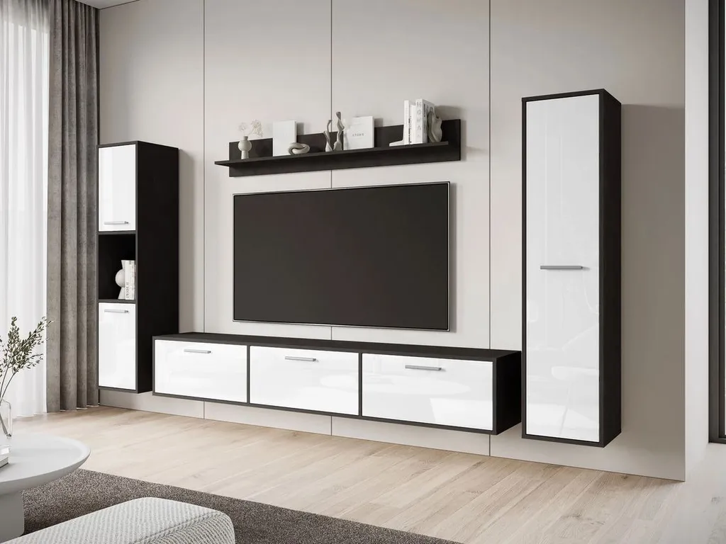 Habillage mural salon HORUS pour créer un coin TV moderne et lumineux