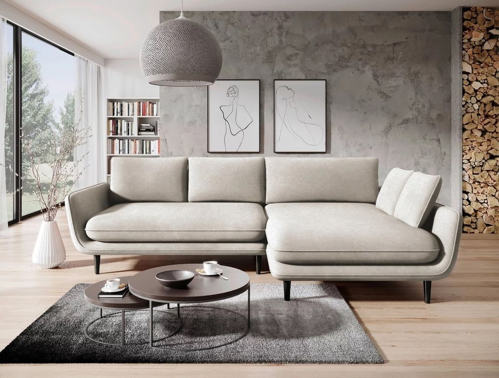 DOMO-HOME Ecksofa mit Schlaffunktion SOLANO – Elegantes Produktbild 