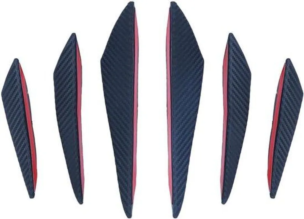 Protection de portière voiture en carbone : kit décoratif de 6 pièces