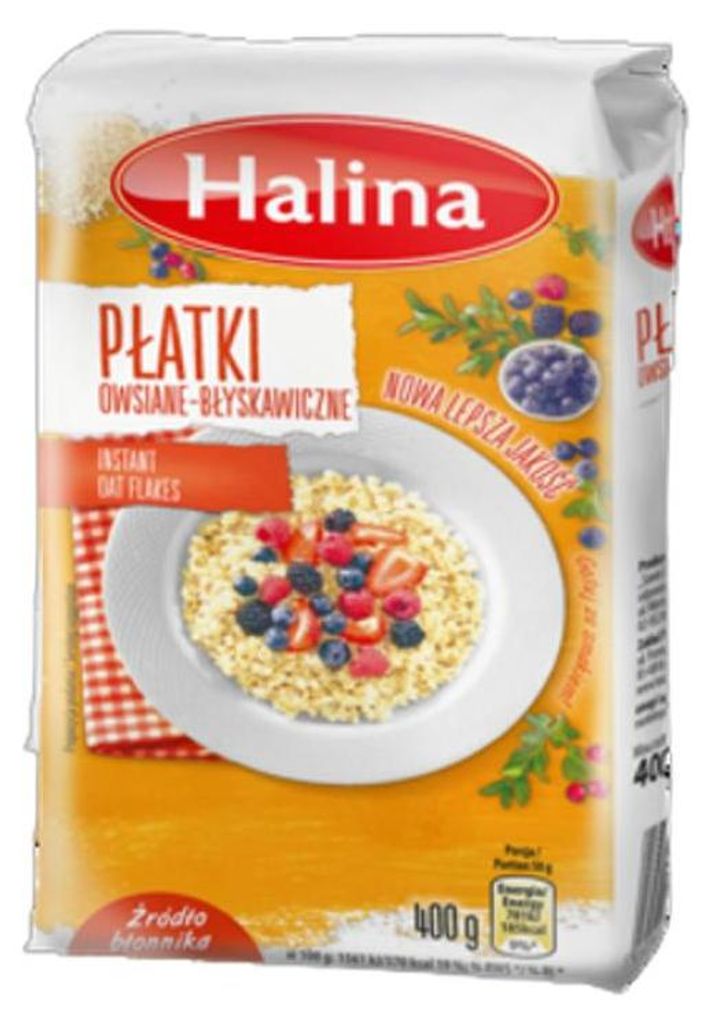 Halina Płatki owsiane błyskawiczne 400g Zdjęcie produktu 