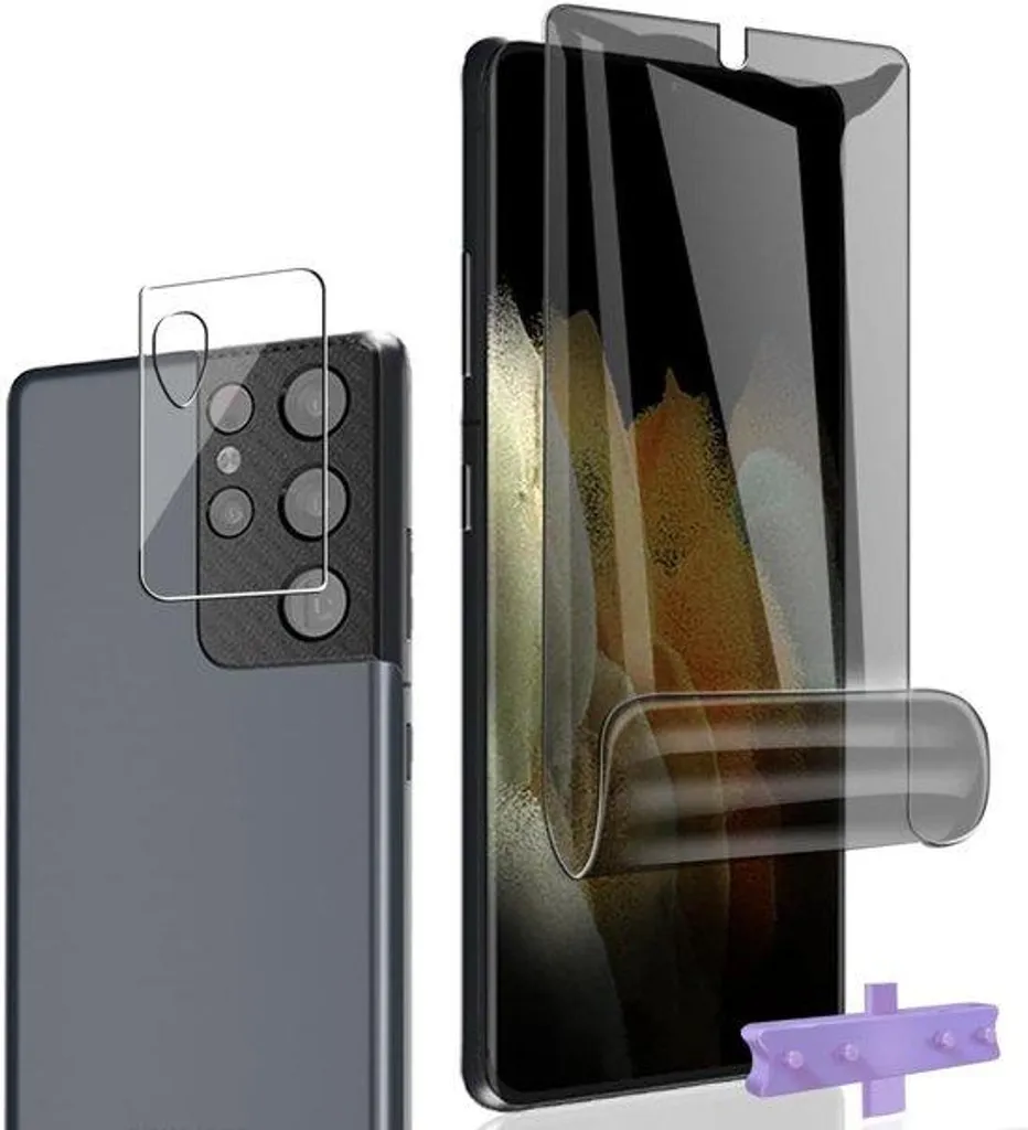 Protection écran Galaxy S21 Ultra film anti-espion de haute qualité