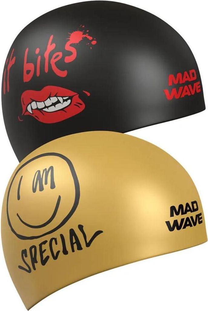 Madwave It Bites Reversible Badekappe Golden Golden One Size