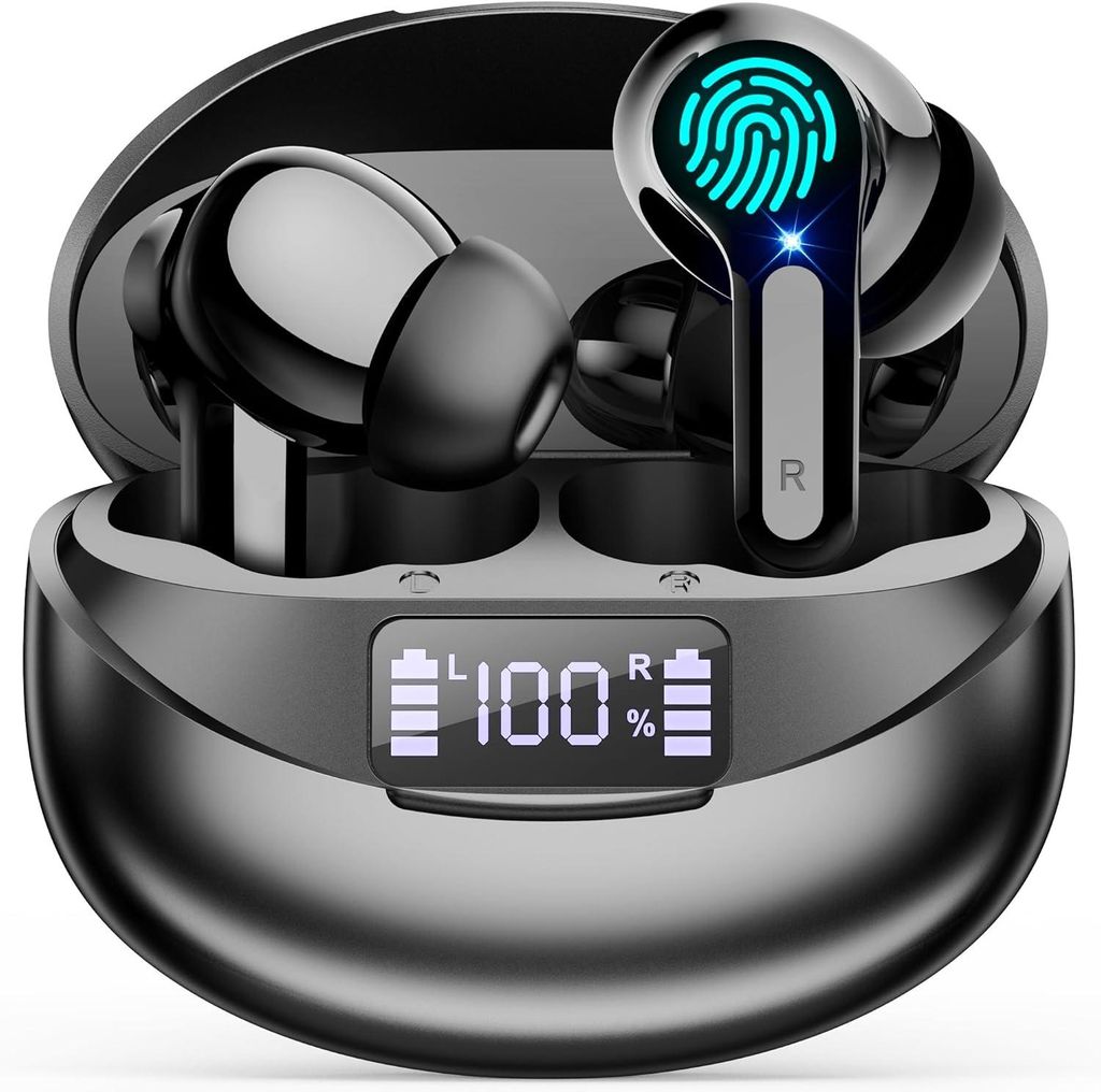 2026 In Ear Kopfhörer Bluetooth, Bluetooth 5.3 HiFi Stereo Bluetooth-Kopfhörer, Noise Cancelling, 35 Std Spielzeit, IPX7 Wasserdicht Ohrhörer