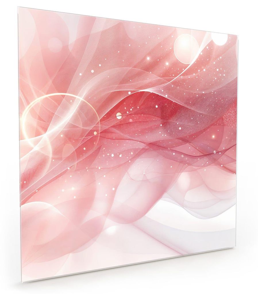 Küchenrückwand Spritzschutz Glas mit Motiv Abstrakte Wellen 40 x 40 cm