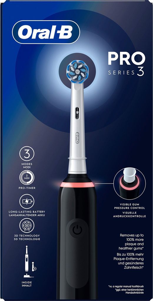 Oral-B Pro 3 3000, Dorosły, Polerowanie, Delikatny, Zdjęcie produktu 