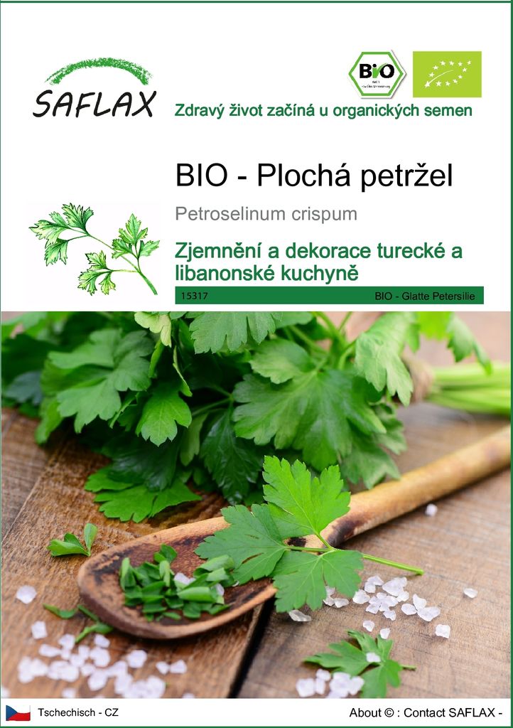 SAFLAX - BIO - Plochá petržel - Petroselinum crispum - 600 Obrázek produktu 