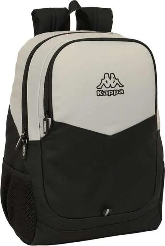 Cartable Kappa Grey Noir Gris 32 x 44 x 16 cm - Sac à Dos Scolaire Mixte