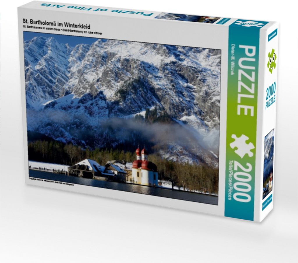 CALVENDO Puzzle St. Bartholomä im Winterkleid 2000 Teile Puzzle quer | 2000 Teile Lege-Größe 90x67cm Foto-Puzzle für glückliche Stunden