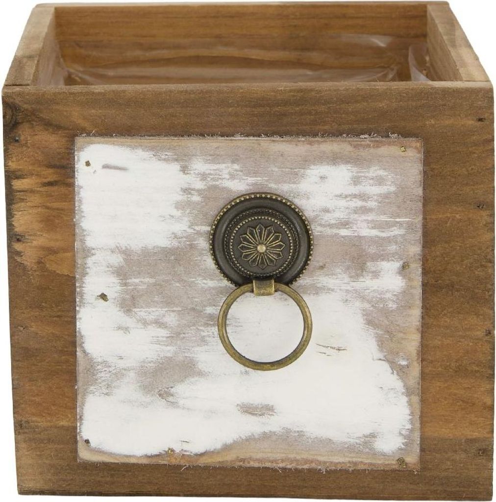 Schublade mit Knauf I 14x14x12.5cm I Holzbox I Holzkiste zum Bepflanze