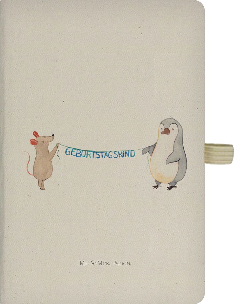 Mr. & Mrs. Panda Tagebuch Maus Pinguin Geburtstag - Transparent - Geschenk, A5 Notizbuch, Happy Birthday, Geburtstagsfeier, Geburtstage, Kladde, Ad...