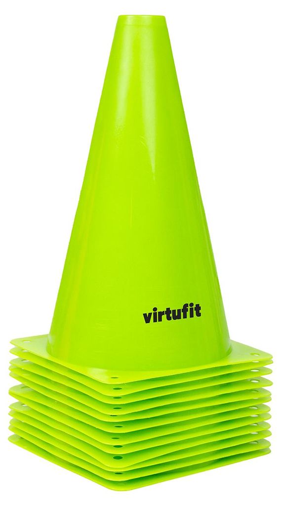 VirtuFit Zestaw pachołków 23 cm Zielony 12 szt. Zdjęcie produktu 
