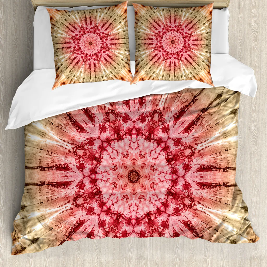 Copripiumino ABAKUHAUS Batik Design Rosso-Marrone 200x200 Luxury