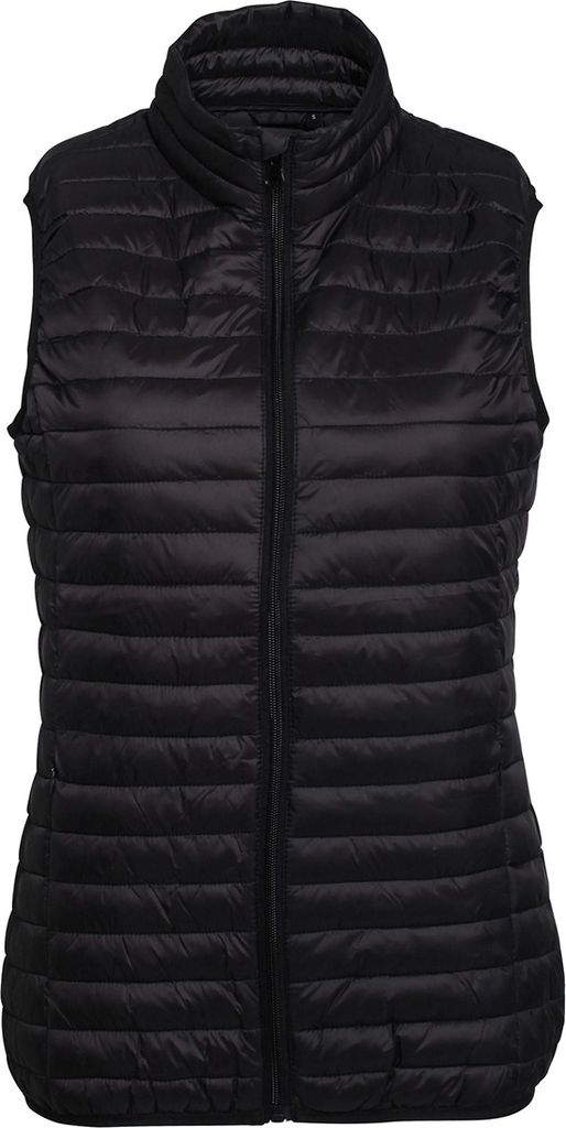 2786 Damen Tribe Fineline Steppweste RW5017 (M) (Schwarz)