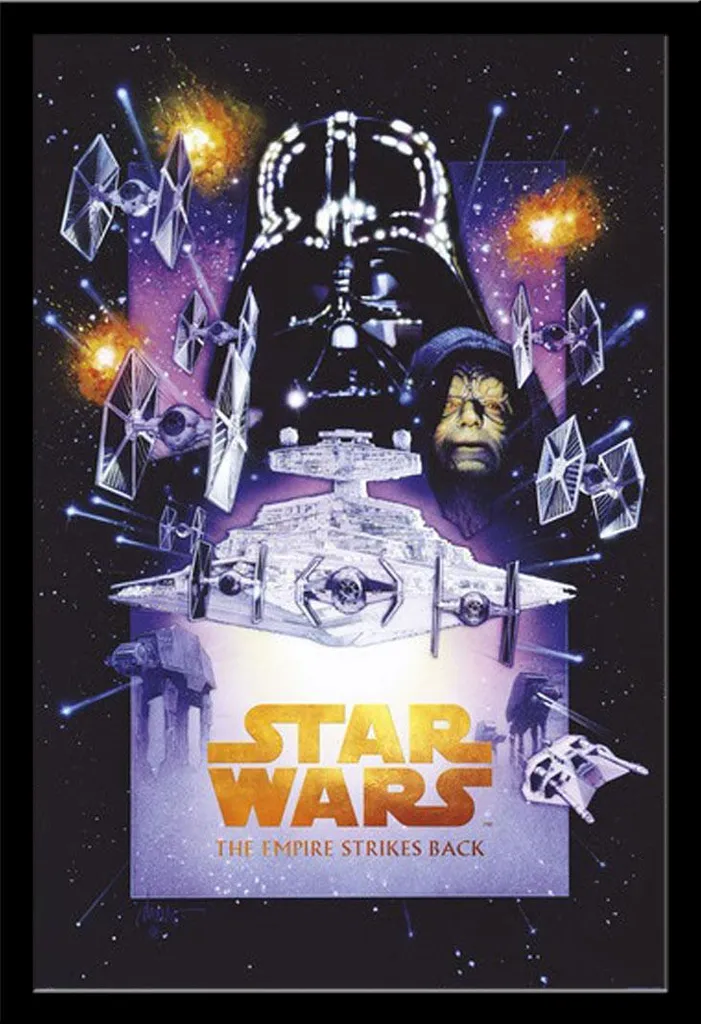 Star Wars Poster Empire Special Edition avec Cadre Maxi MDF Noir Shinsuke