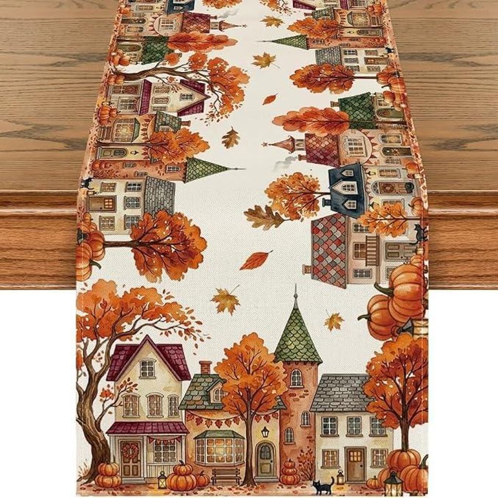 PolkaHome® Herbst Tischläufer 33x183 cm mit Produktbild 