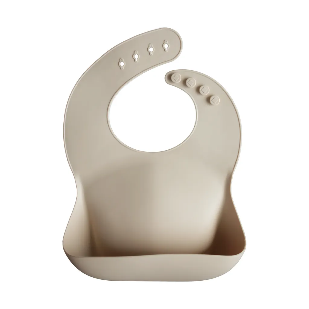 Mushie Bavoir en silicone Shifting Sand souple et ajustable pour bébé