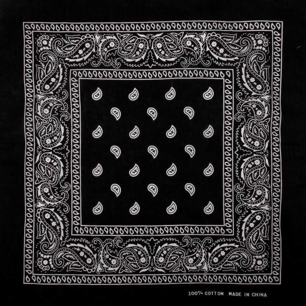 Bandana Kopftuch Paisley schwarz Produktbild 