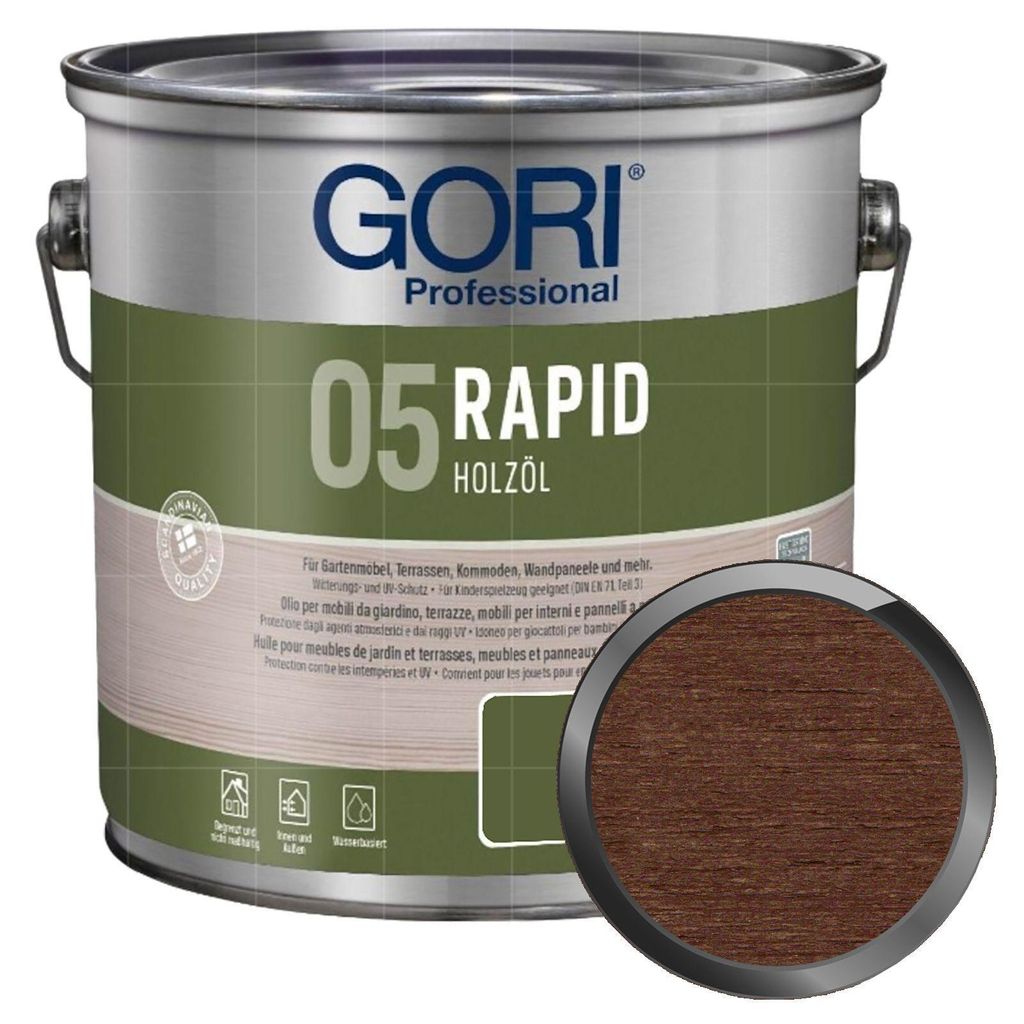 GORI 05 Rapid Holzöl 2.5 Liter BANGKIRAI Terrassenöl Produktbild 