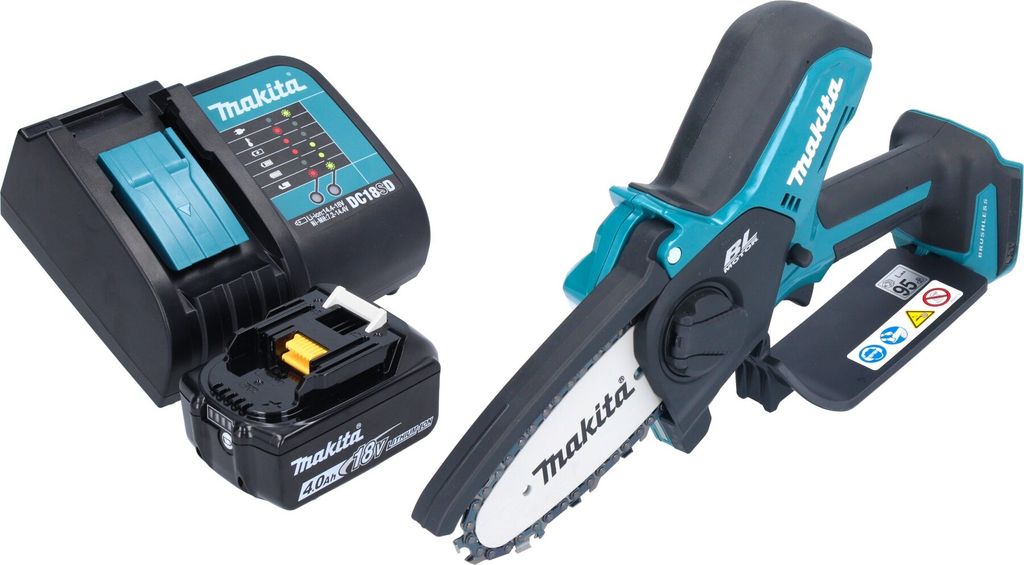 Makita DUC 101 SM01 Akku Astsäge 18 V 10 cm Brushless + 1x Akku 4,0 Ah + Ladegerät