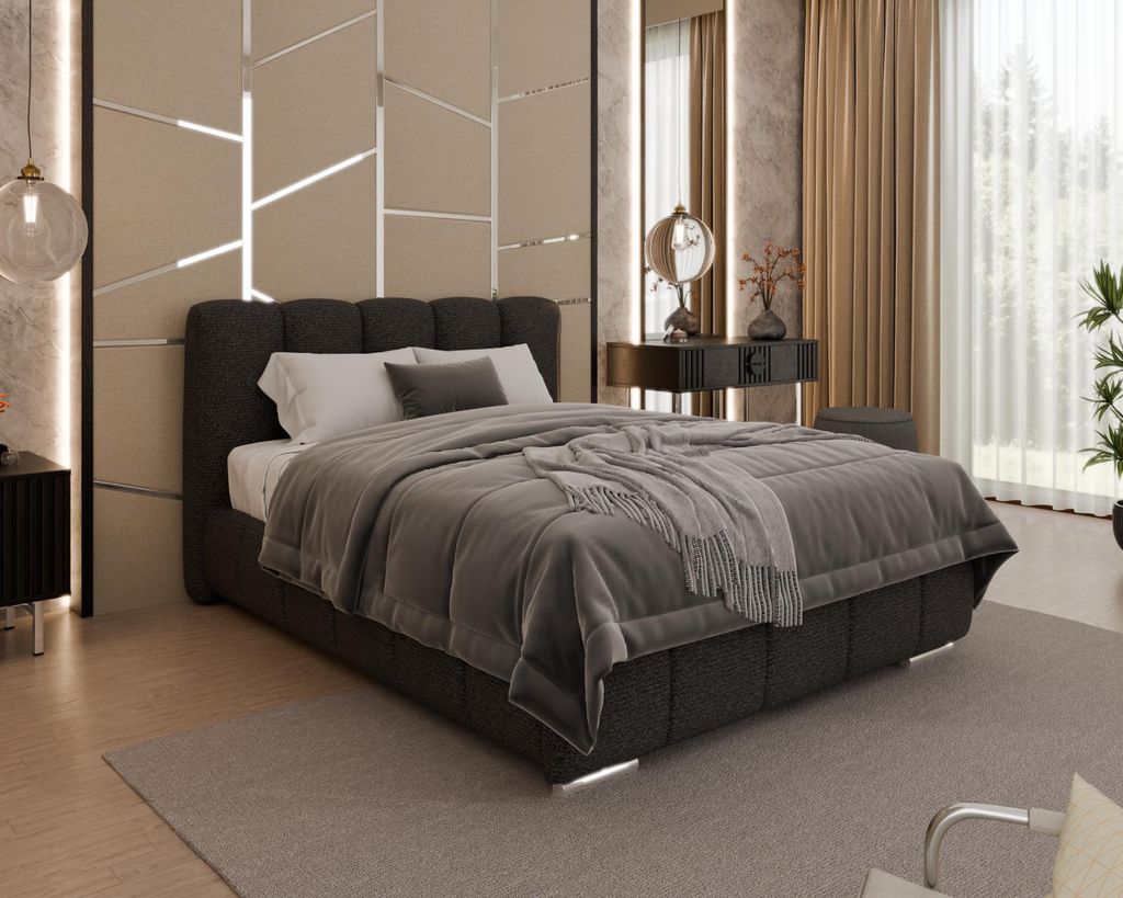 Polsterbett „ZAIRA“ – Modernes Design, viele Farben & Produktbild 