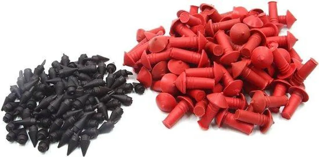 Patchs coniques en caoutchouc rouge pour pneus de voiture - Lot de 85