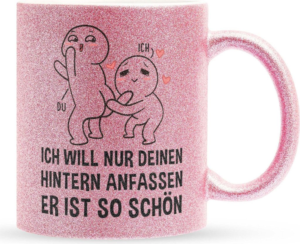 22Feels Glitzertasse Pink Paar Jahrestag Geschenk Hochzeitstag Ehefrau Ehemann Valentinstag Sie Ihn Freund Freundin Geburtstag Weihnachten Liebe Pa...