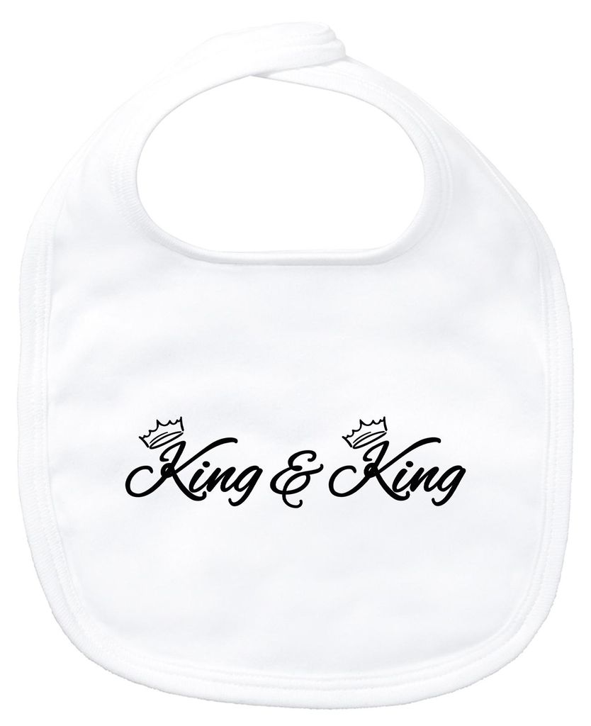 Huuraa Baby Lätzchen King Paar Krone White Klettverschluss Baumwolle Latz Geschenkidee