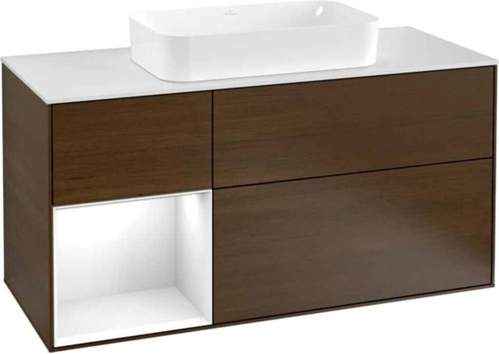 Villeroy & Boch V&B Waschtischunterschrank FINION 1200x603x501 Abdpl wh Reg gls wh/Wln Ve